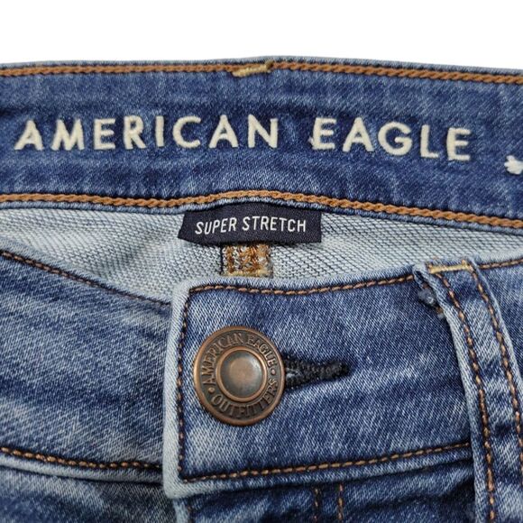 American Eagle Jeans Size 0 American Eagle Outfitters Super Stretch Jegging Blue - Picture 5 of 7